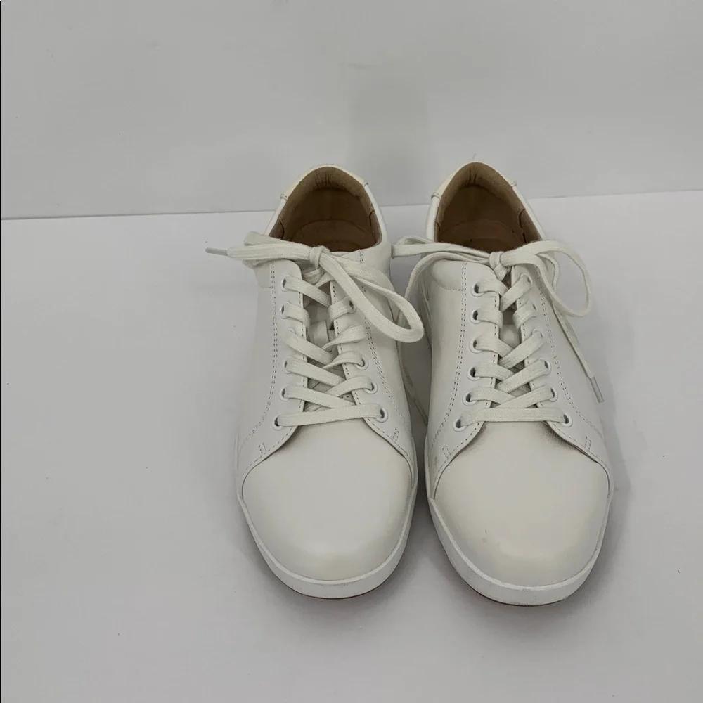 ABEO Encore lace sneaker shoe white leather tie comfort footbed platform 6.5